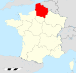 Localisation de la région Hauts-de-France