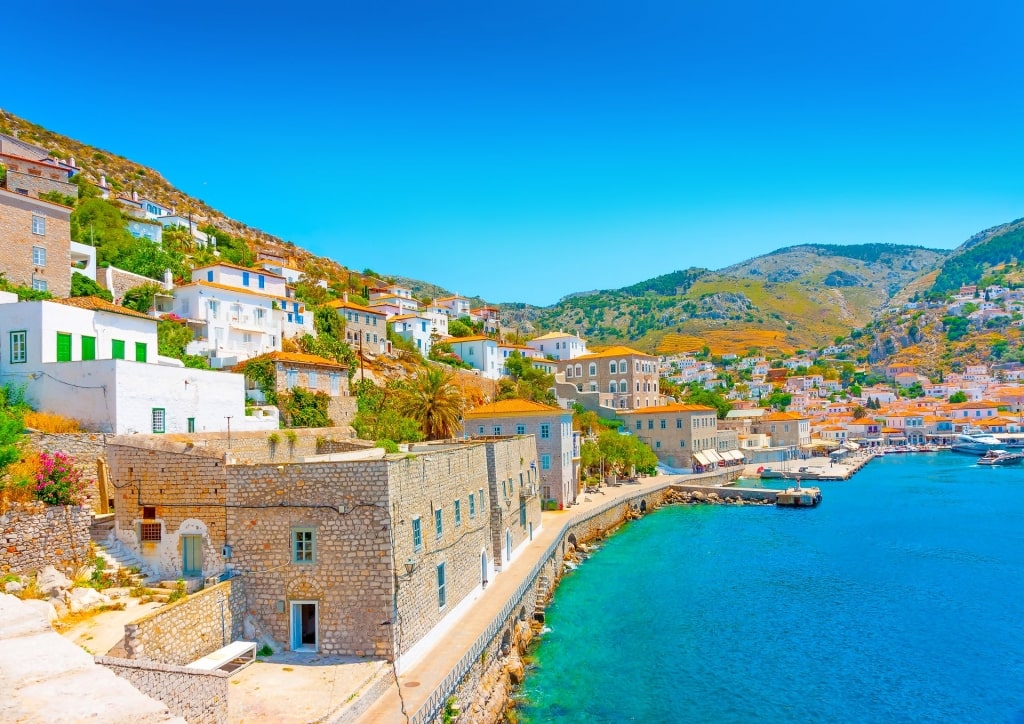 Coastline of Hydra Island, Greece