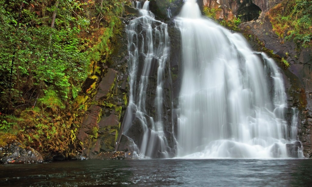 Scenic waterfall of Youngs River Falls