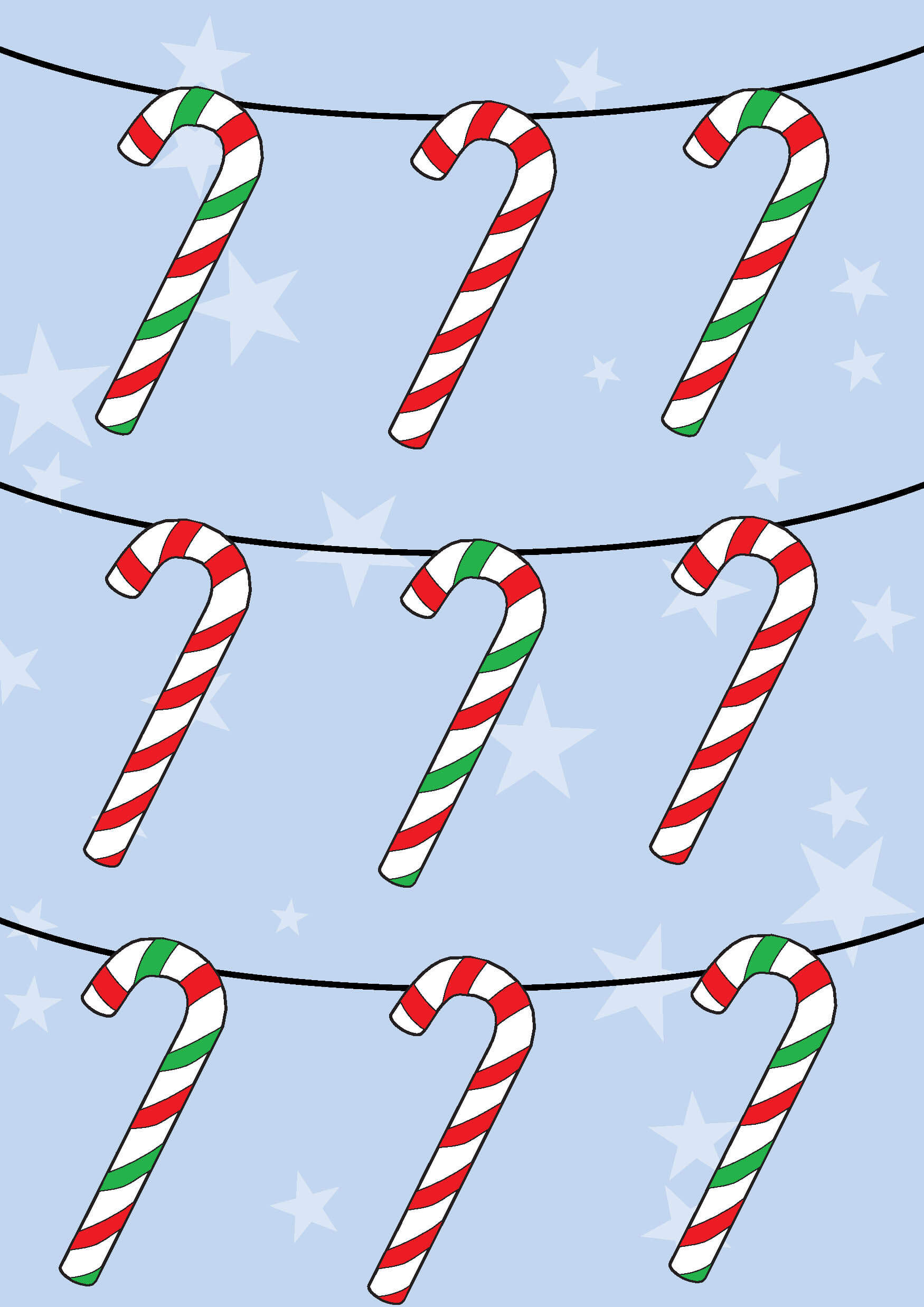 Candy Cane Bunting