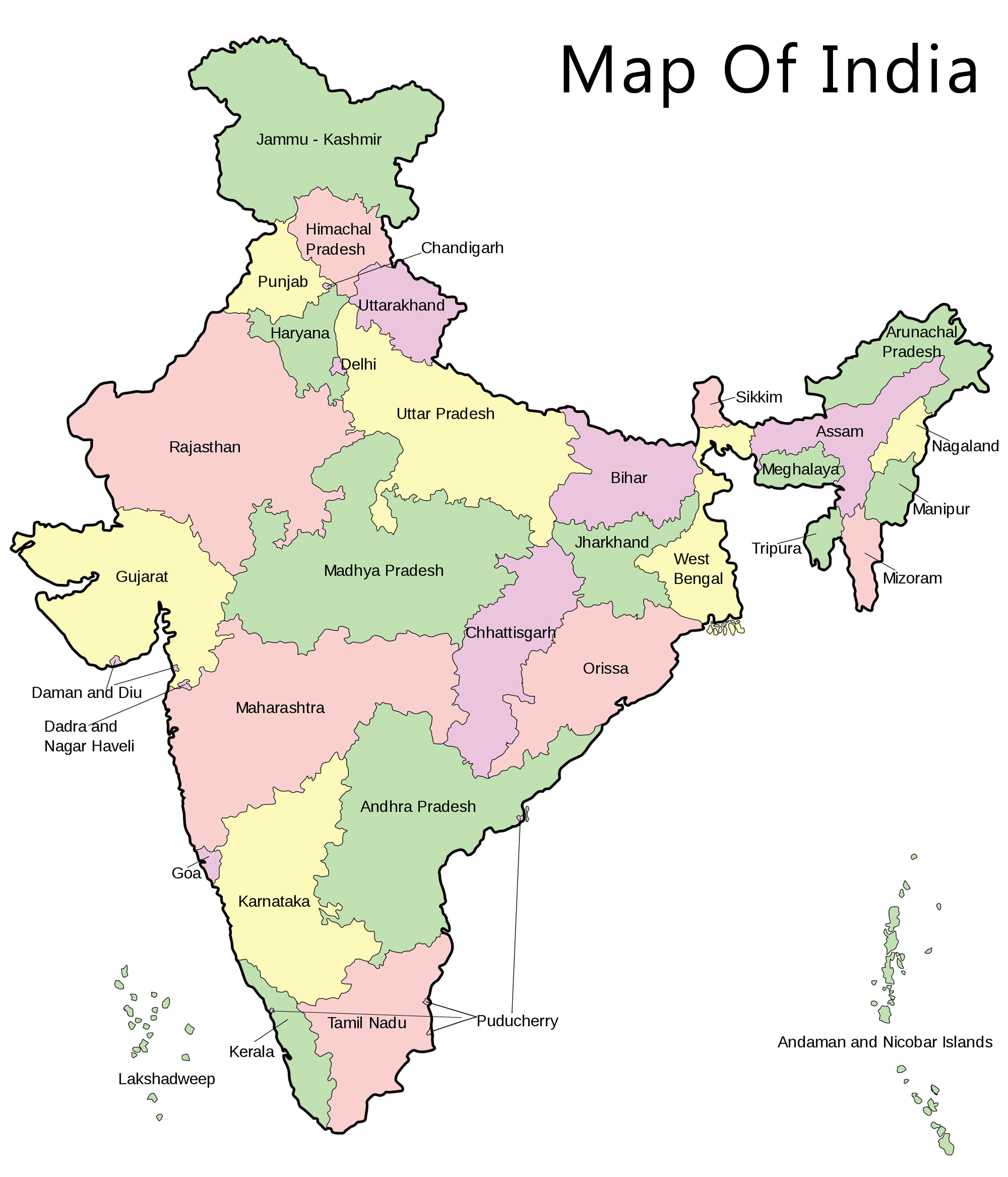 Printable Map India