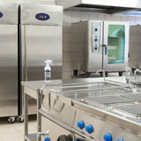 clean stainless steel kitchen