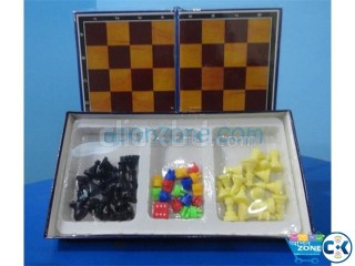 3 in 1 Mini Chess Ludo Snake Ludo Set