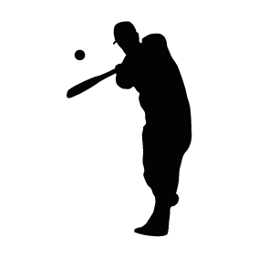 Baseball Hitter Silhouette - ClipArt Best