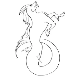 Sea Goat 5 Free Coloring Page for Kids