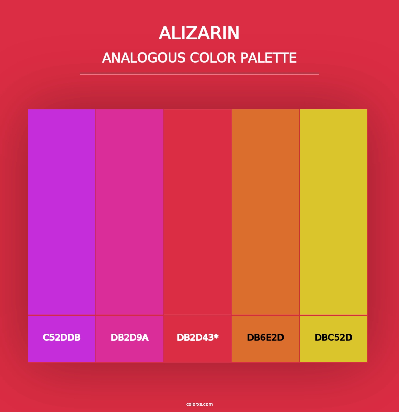 Alizarin - Analogous Color Palette