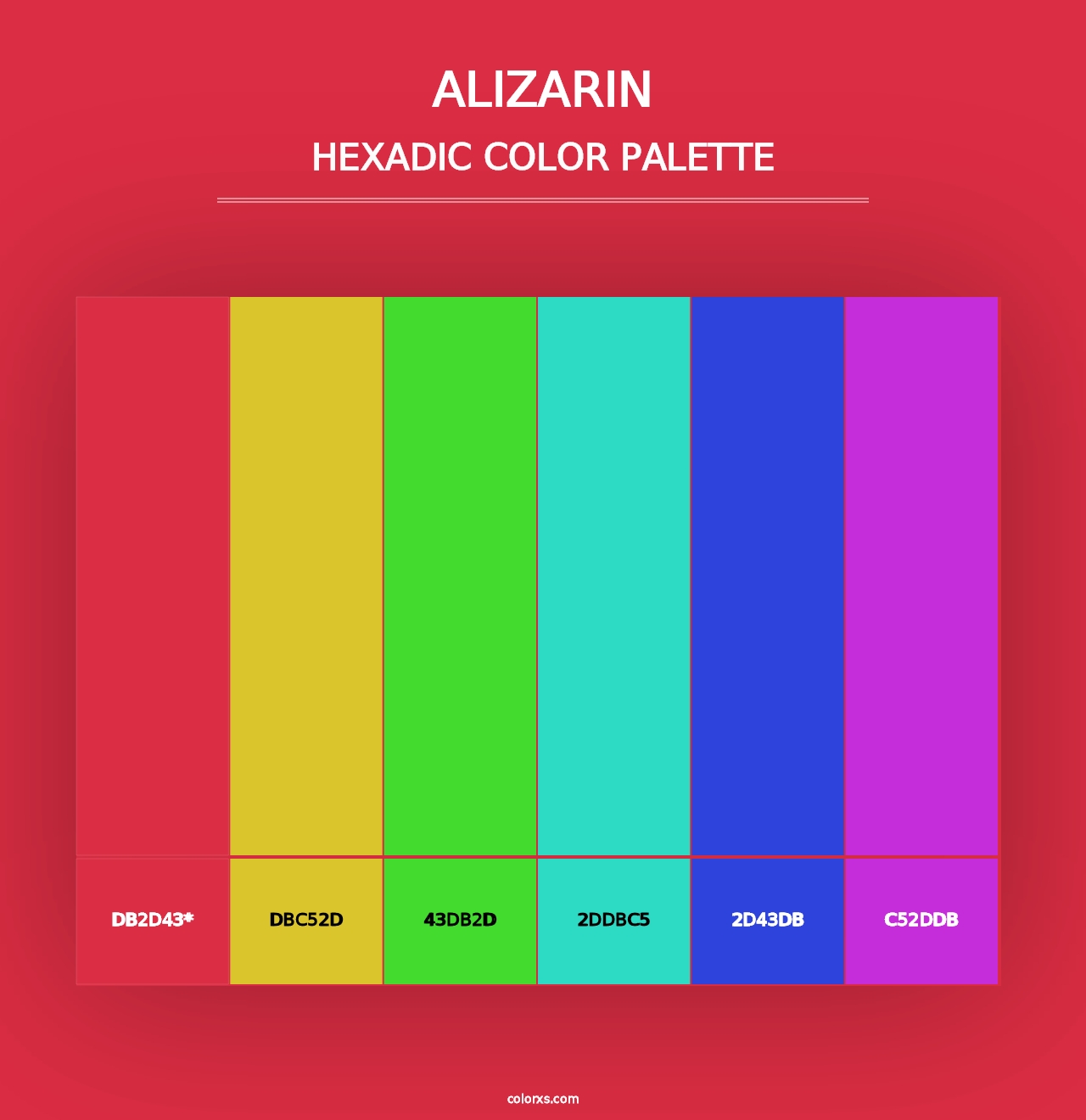 Alizarin - Hexadic Color Palette