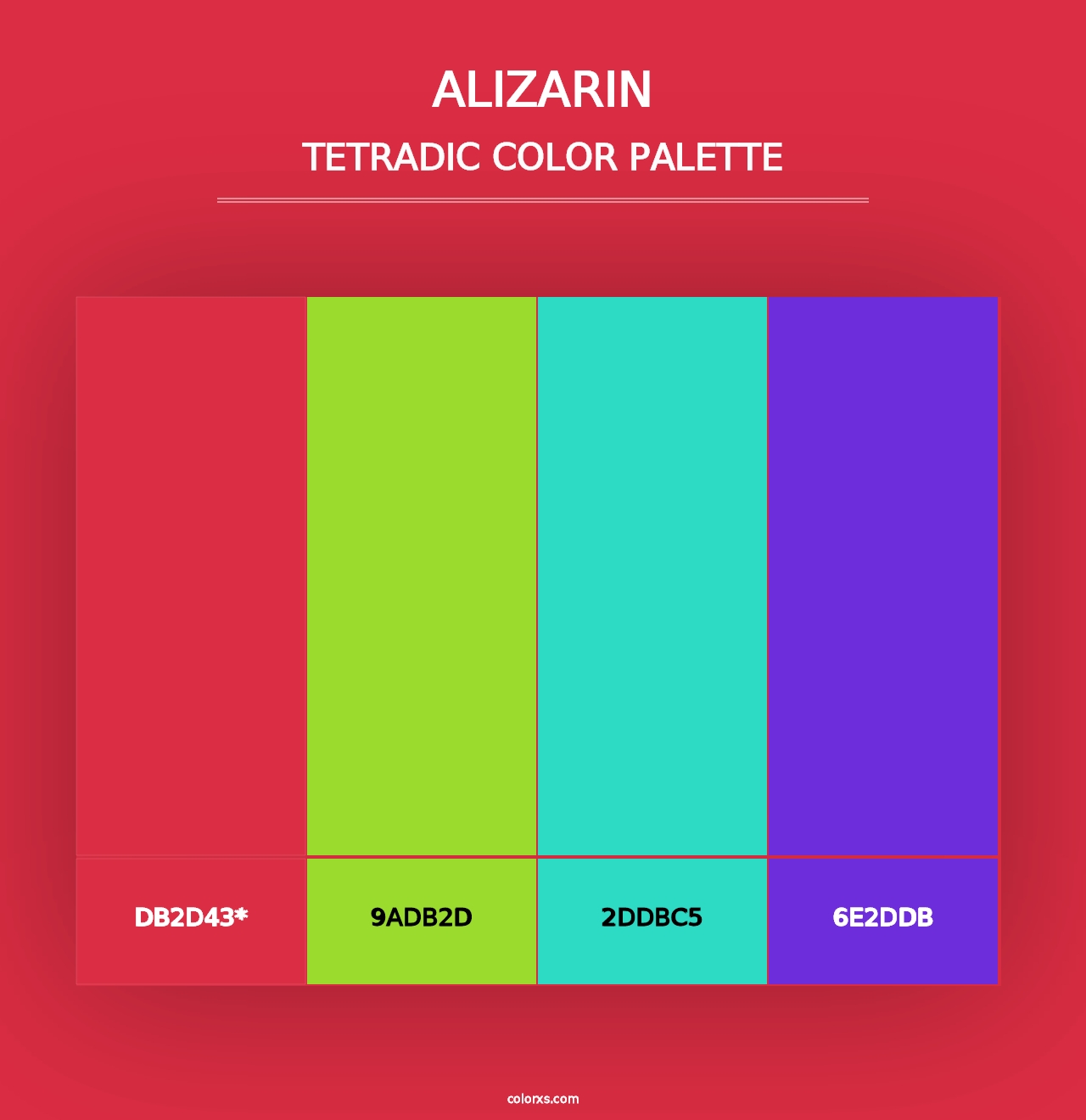 Alizarin - Tetradic Color Palette