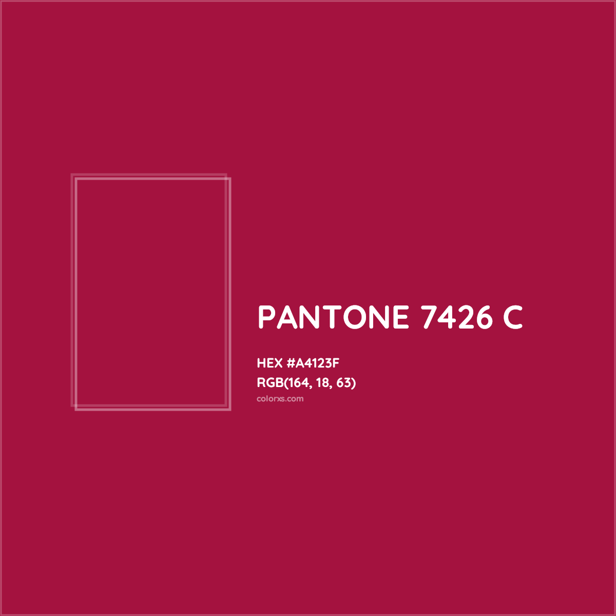 HEX #A4123F PANTONE 7426 C CMS Pantone PMS - Color Code