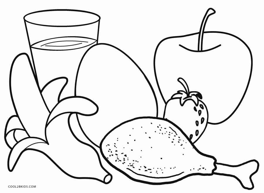 Printable Healthy Food Coloring Pages