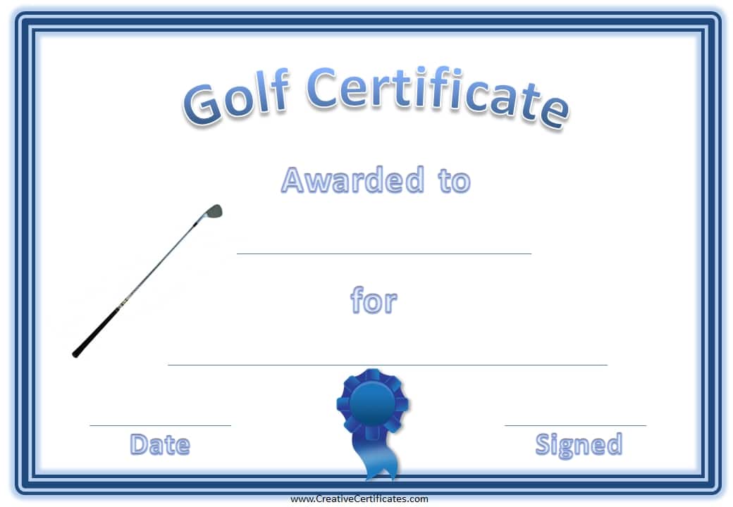 golf gift certificate template 4 gift certificate throughout golf ...