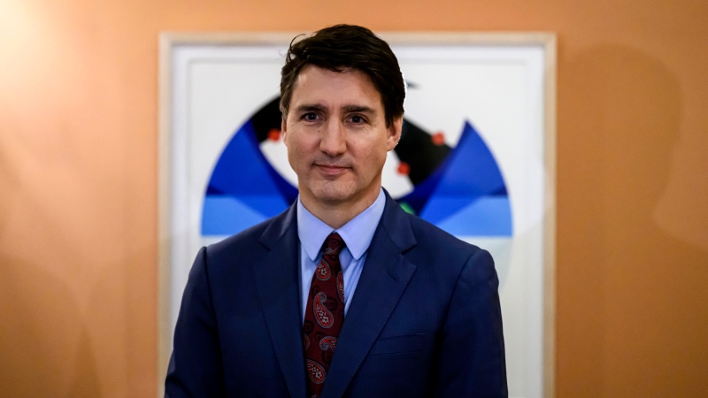 Prime Minister Justin Trudeau participates in a ceremony as Dominic LeBlanc, not shown, is sworn in as Finance Minister, at Rideau Hall in Ottawa, Monday, Dec. 16, 2024. THE CANADIAN PRESS/Justin Tang