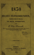 1830 of Belgiës onafhankelykheid, Emmanuel van Driessche