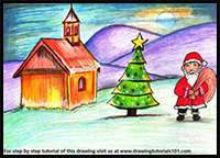 Featured image of post Beautiful Christmas Scenery Drawing / Part of the actually drawing was cut off as its a3 and doesn&#039;t fit on my scanner, unfortunately.