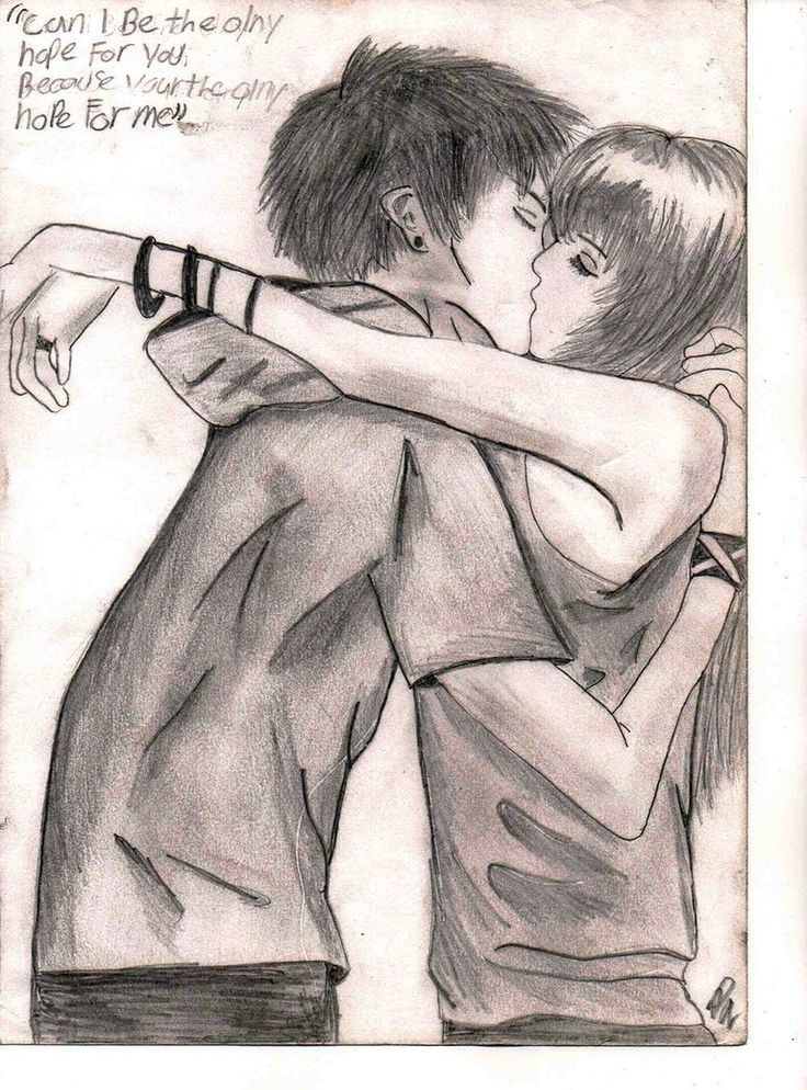 Emo Couple Drawing Image