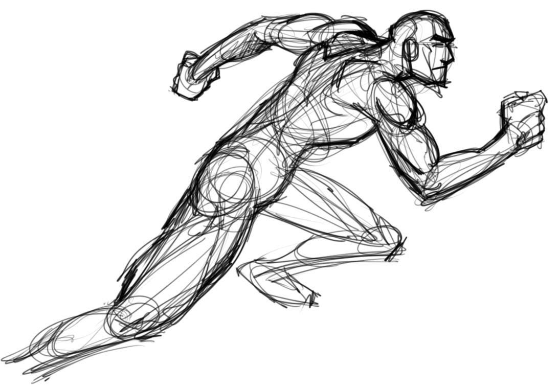 Running Drawing Image