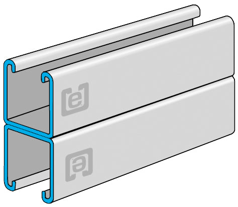 eSTRUT™ Cold Form Strut Channel, 12 Gauge, 1-5/8" x 3-1/4" Back-to-Back