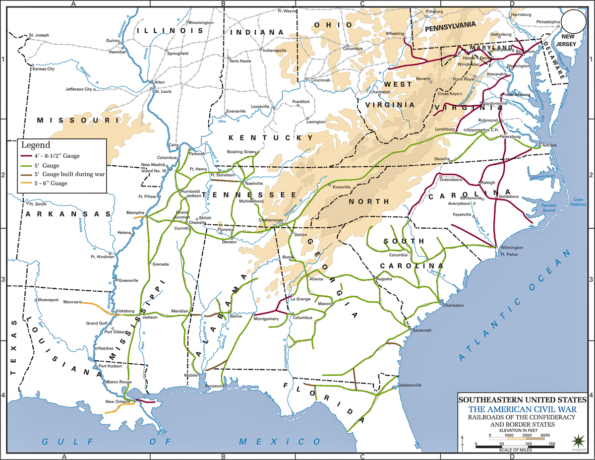 American Civil War Map 1861