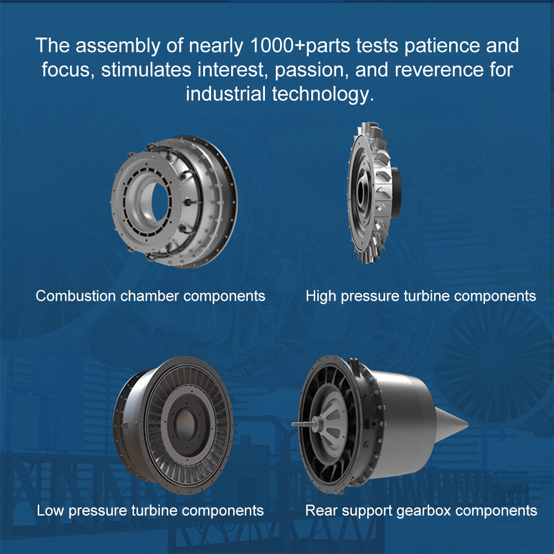 teching metal turbofan engine model kit that works build your own jet engine building set 