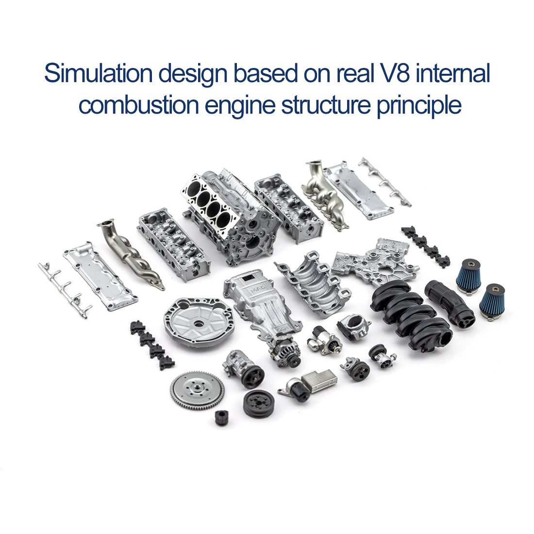 V8 Engine Model Kit that Works - Build Your Own V8 Engine - V8 Engine for Capra VS4-10