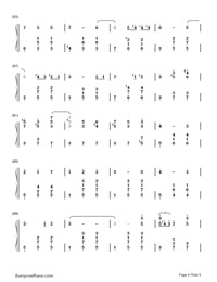 Carousel-Howl's Moving Castle Theme Numbered Musical Notation Preview 4