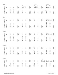 Carousel-Howl's Moving Castle Theme Numbered Musical Notation Preview 6