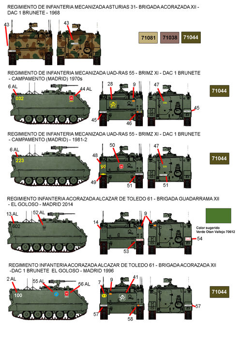 35221 M113 in Spain, infantry units, 1/35 scale decals - FCModeltrend