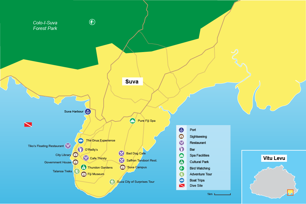 Fiji Political Map With Capital Suva Islands Importan - vrogue.co