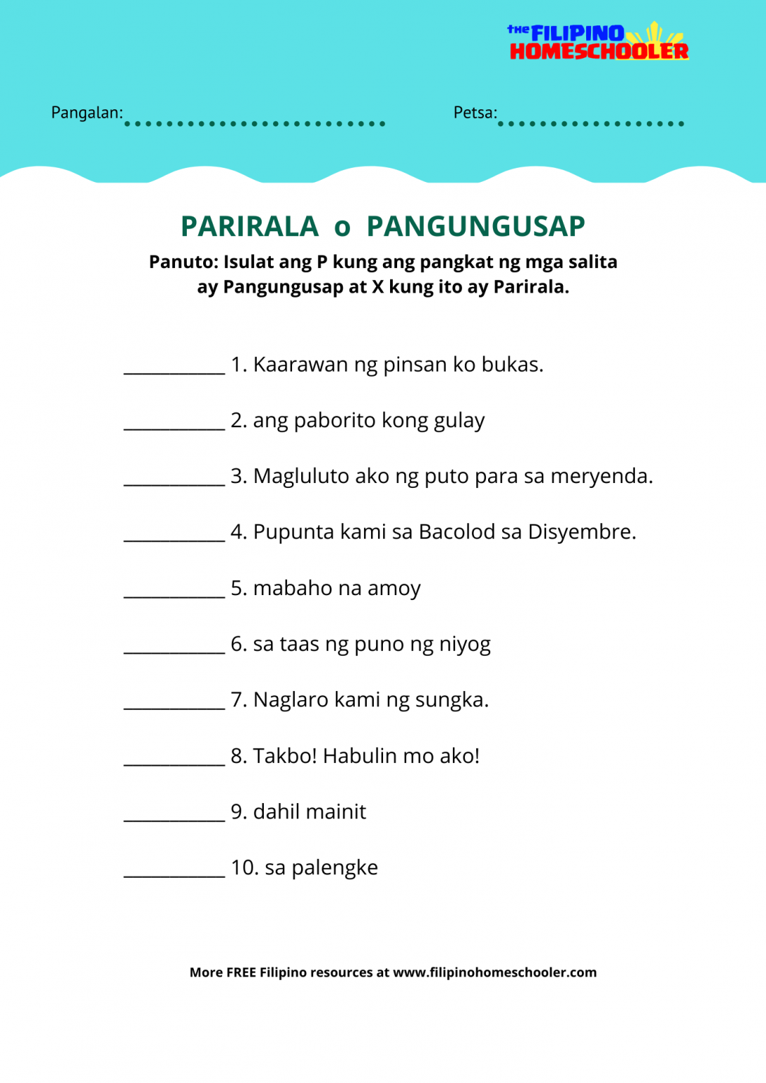 Halimbawa Ng Pangangatwiran Na Pangungusap - MosOp