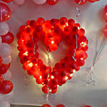 Glowing Red & White Balloon Decor