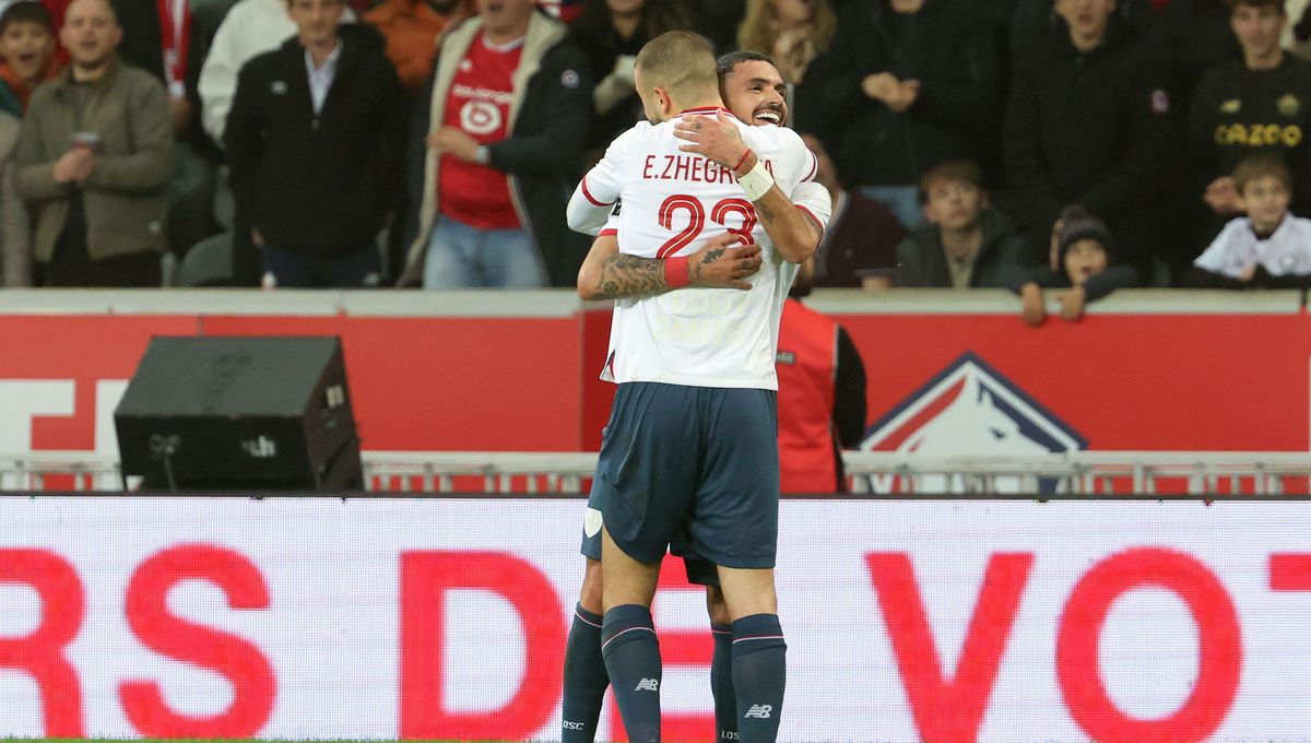 Indispensable Edon Zehgrova (de dos), auteur de son 8e but de la saison face à Rennes.