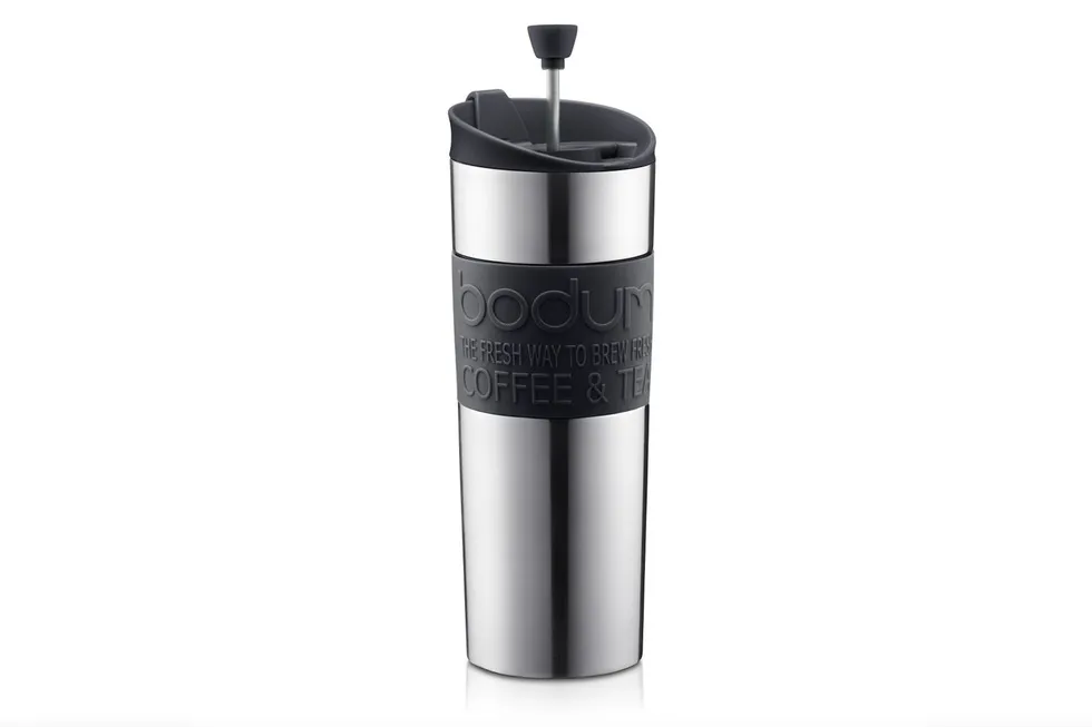 Travel product gift guide for 2024: Bodum travel coffee press 