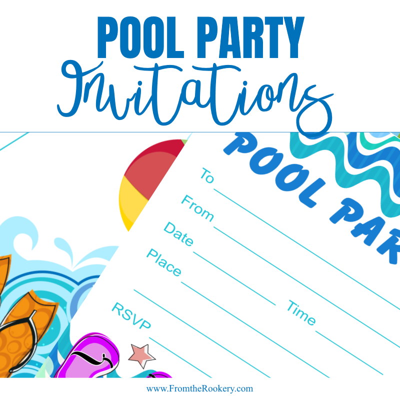 Printable Pool Party Invitation