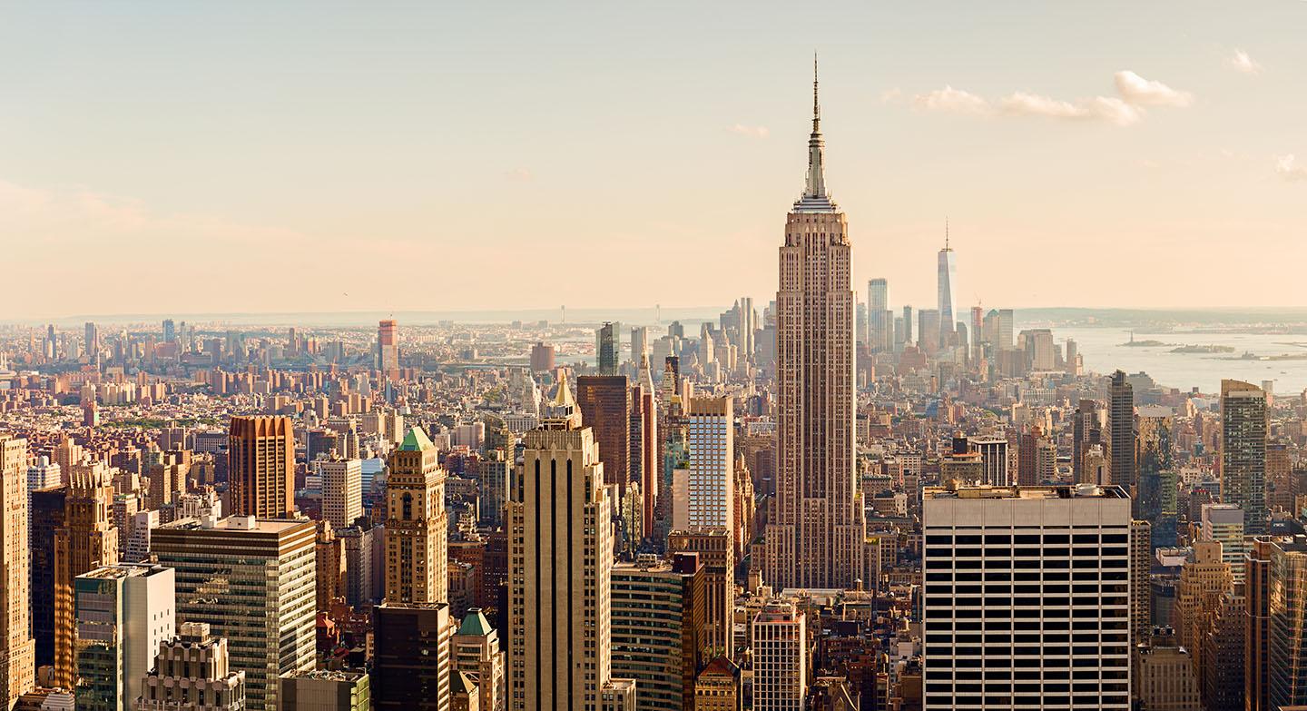 Aerial view of Manhattan, New York