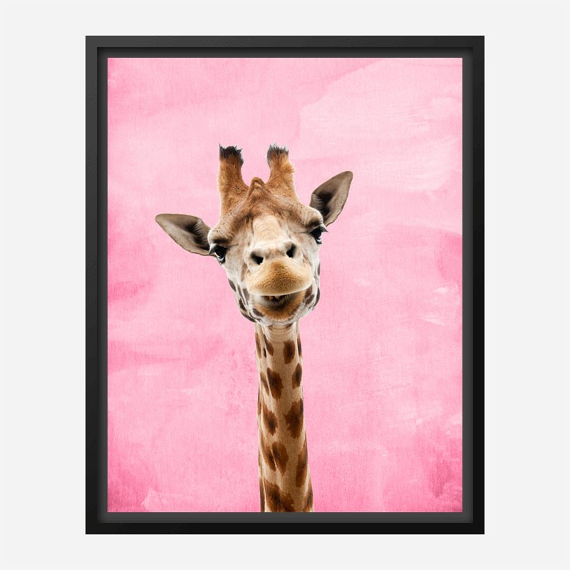 Pink Giraffe Art Print