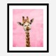 Pink Giraffe Art Print