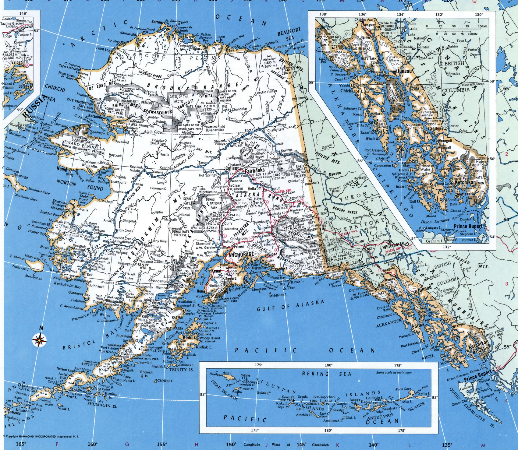 Printable Map Of Alaska