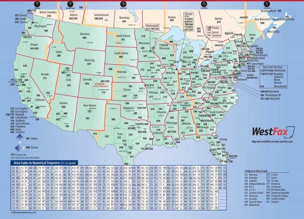 Us Area Code Map Printable Free Printable Maps | Unamed