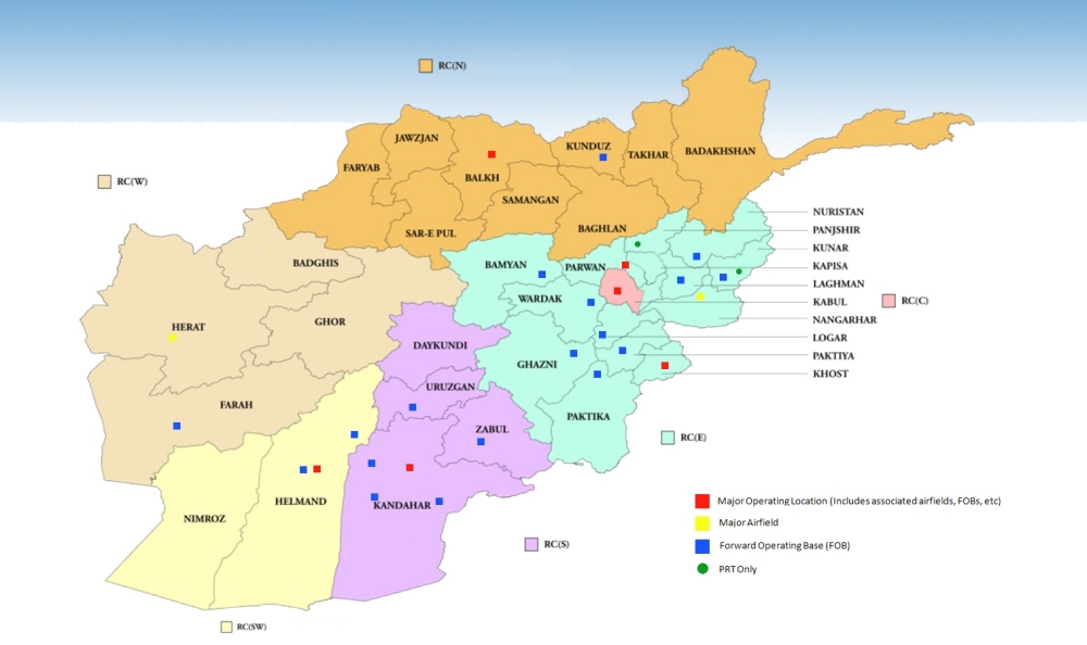 Us Bases In Afghanistan Map - China Map Tourist Destinations