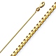 0.8mm Solid 14K Yellow Gold Box Link Chain Necklace 16-24in thumb 0