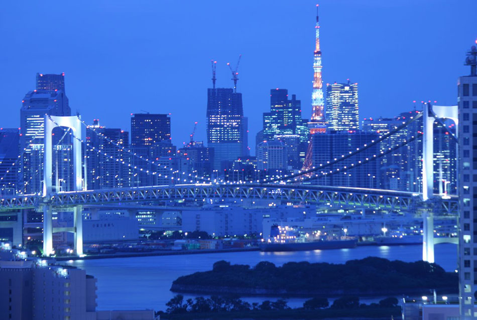 Night view from Telecom Center Building