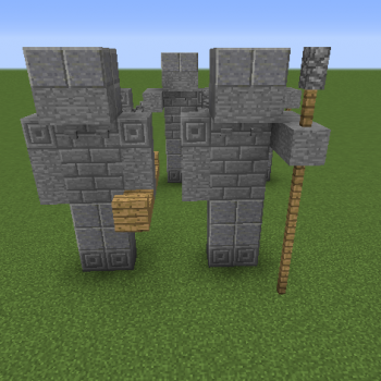 Statues of Warriors - Blueprints for MineCraft Houses, Castles, Towers ...