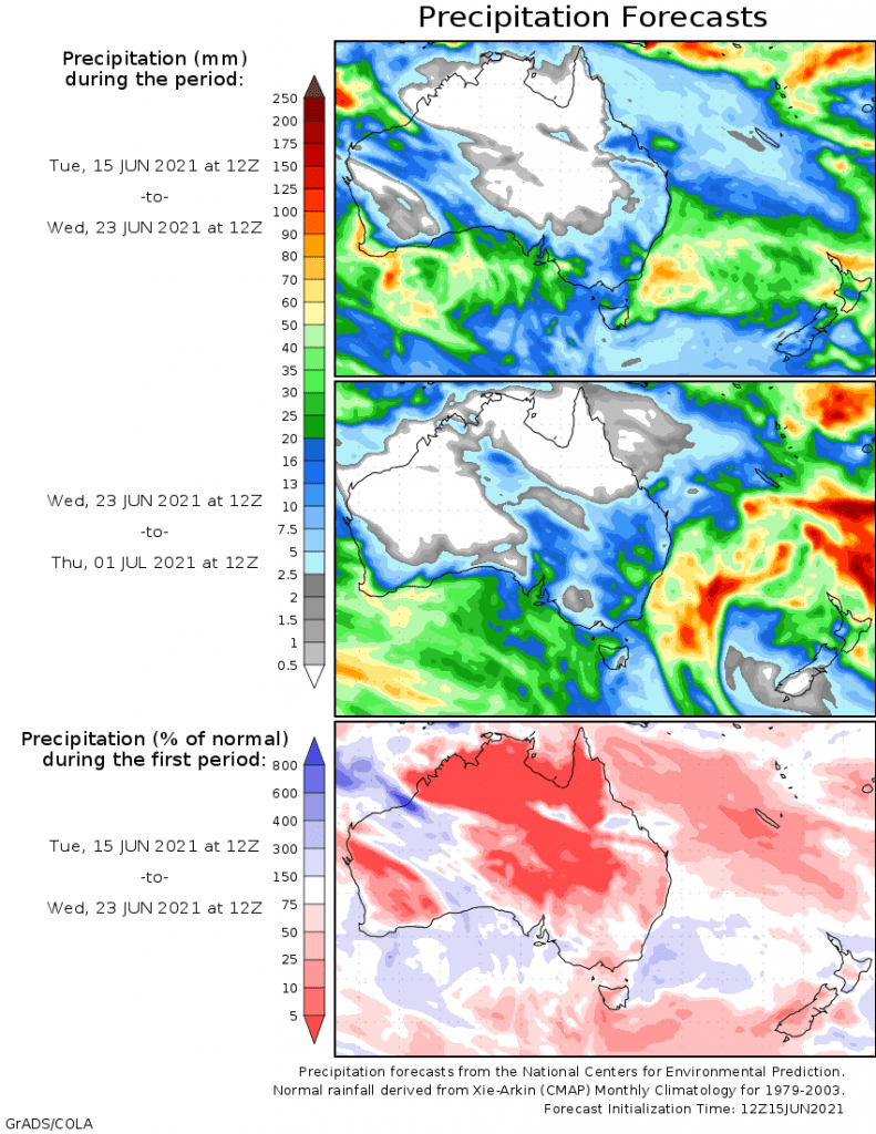 Weekly rainfall wrap + rain outlook 16 June 2021 - Grain Central