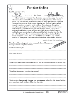 Free printable 4th grade reading Worksheets, word lists and activities