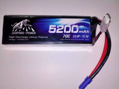 Picture of Leopard Power 3s 11.1v 5200mah 70c EC5 Lipo Battery