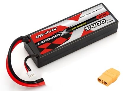 Picture of ManiaX Power MX-2S-5400-60-XT90 2S 7.4V 5400mAh 60C Hardcase Lipo Battery XT90