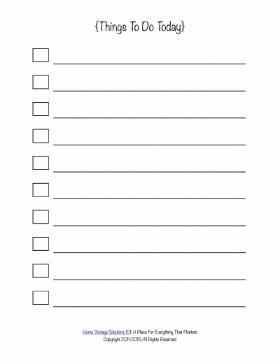 Free Realistic Printable To Do List