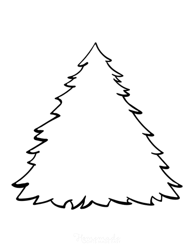 Christmas Tree Coloring Page Blank Tree 2