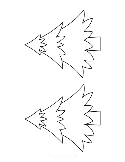 Christmas Tree Template Layered Medium