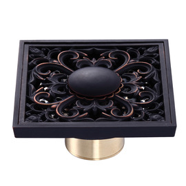 Matte Black antique Black Square Shower Drain